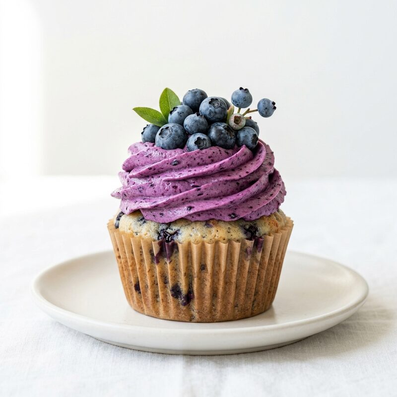 Bleuets sauvages, cupcake sans gluten